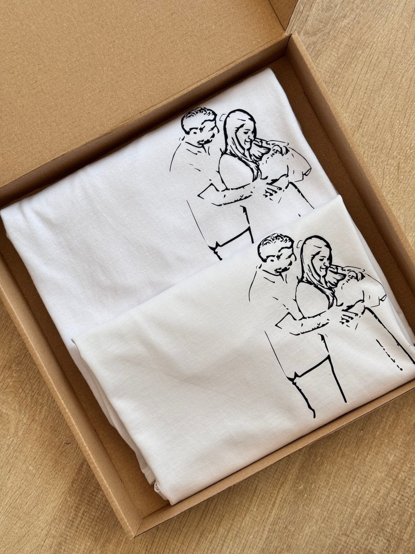 Персонализирана мъжка тениска със скица по Ваша снимка